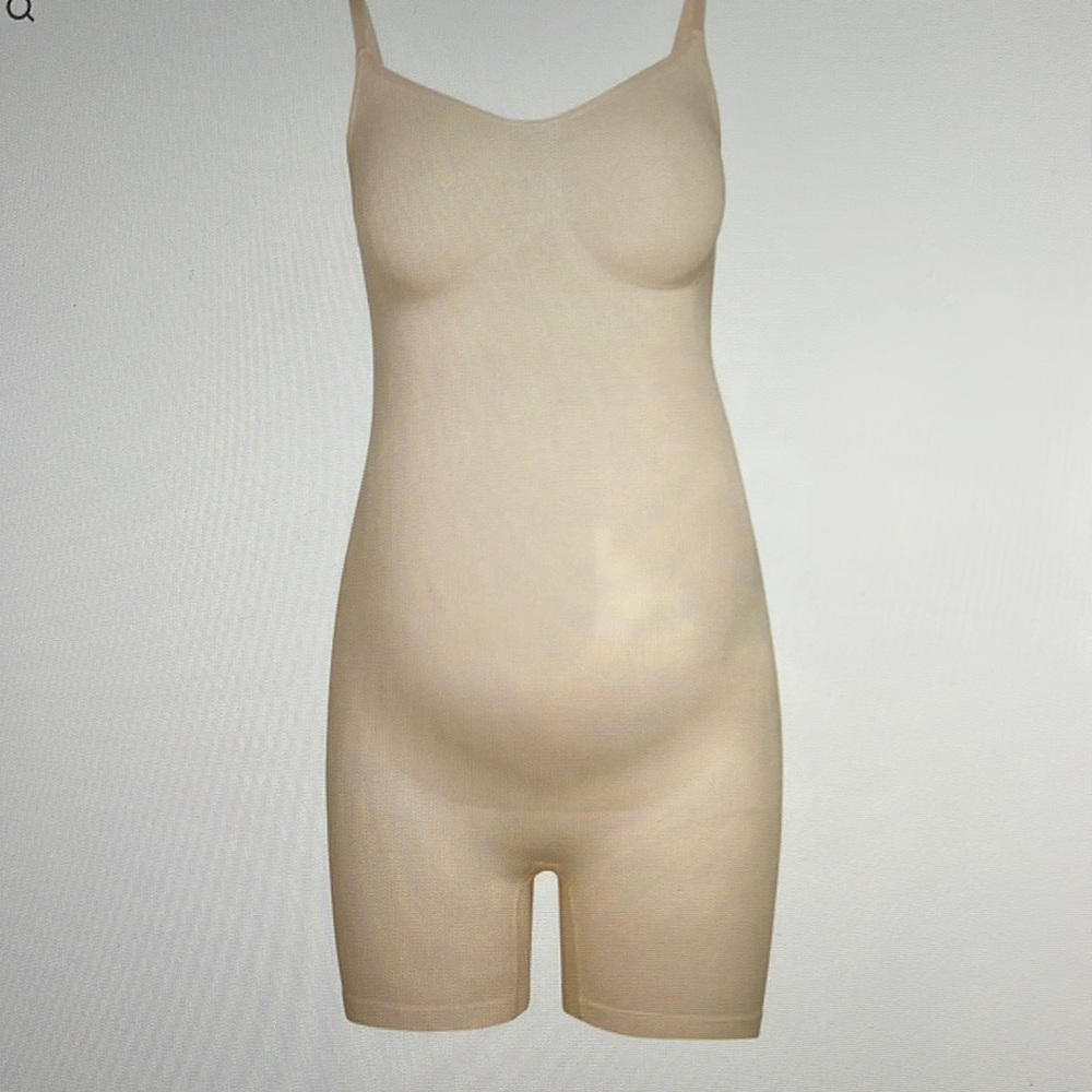 Skims maternity sculpting bodysuit.